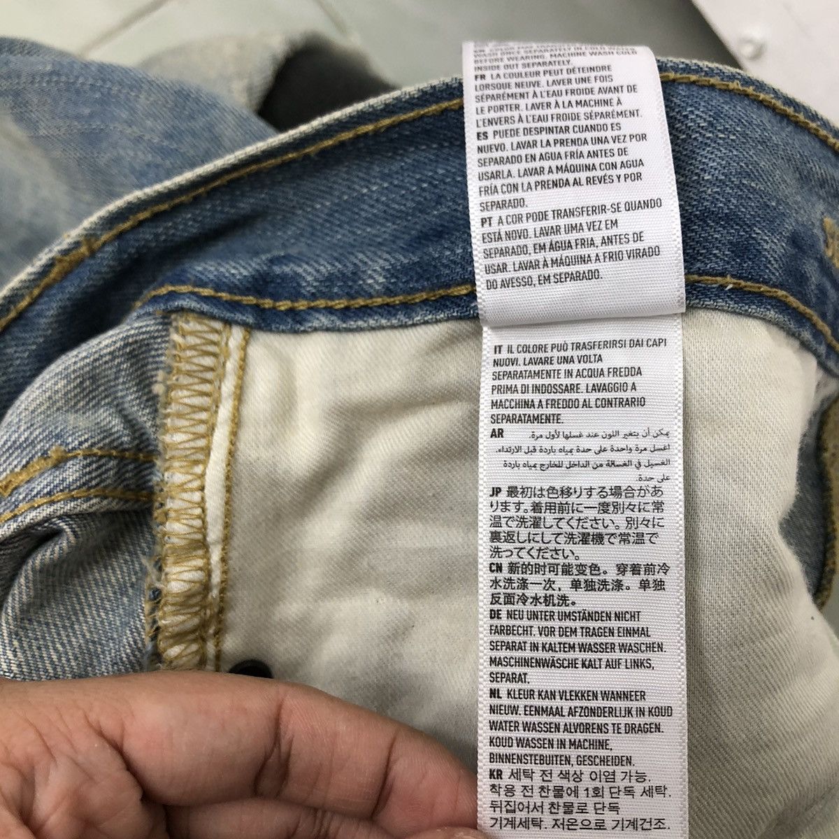 Japanese Brand VINTAGE DISTRESSED DENIM JEANS AMERICAN EAGLE PUNK DESIGN Size US 32 / EU 48 - 11 Thumbnail