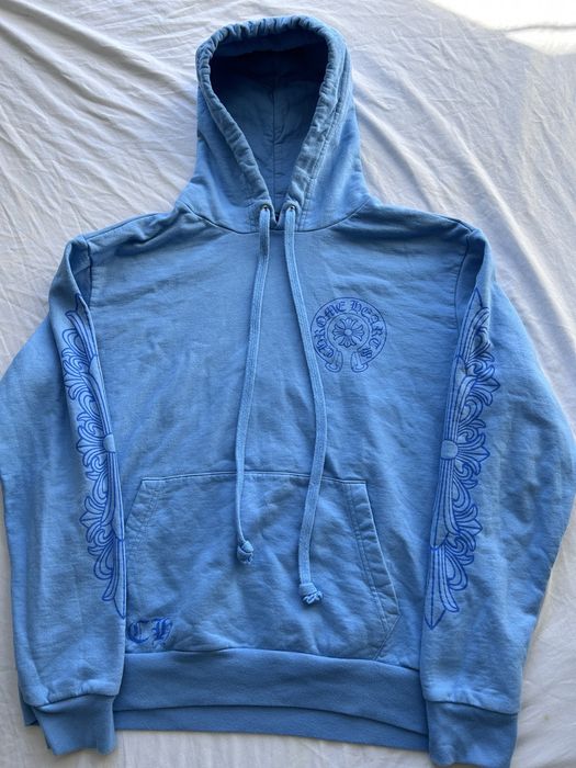 Chrome Hearts Hoodie Miami Exclusive, Blue, Size M