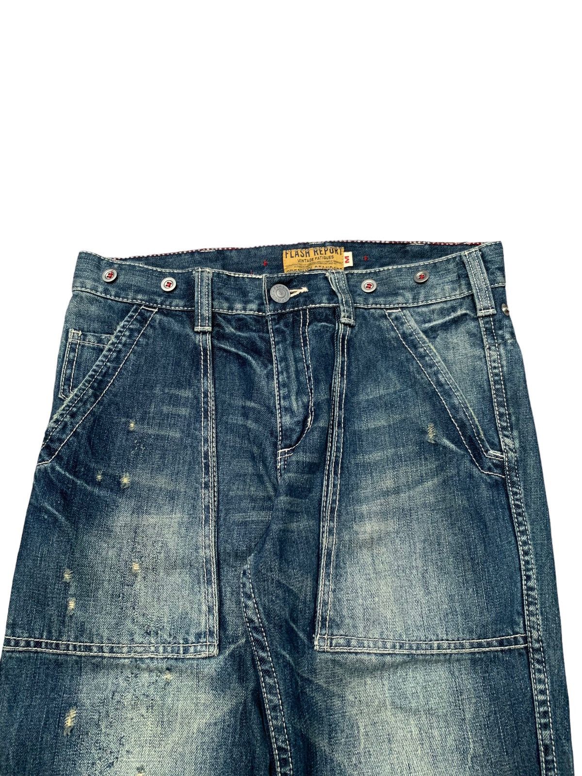 Very Rare Vintage Brand Flash Report Distressed Jeans 1990s