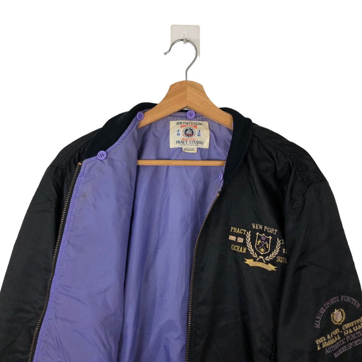 Japanese Brand VINTAGE BOMBER JACKET PRACT STUDIO JAPAN BIG LOGO Size US M / EU 48-50 / 2 - 9 Thumbnail
