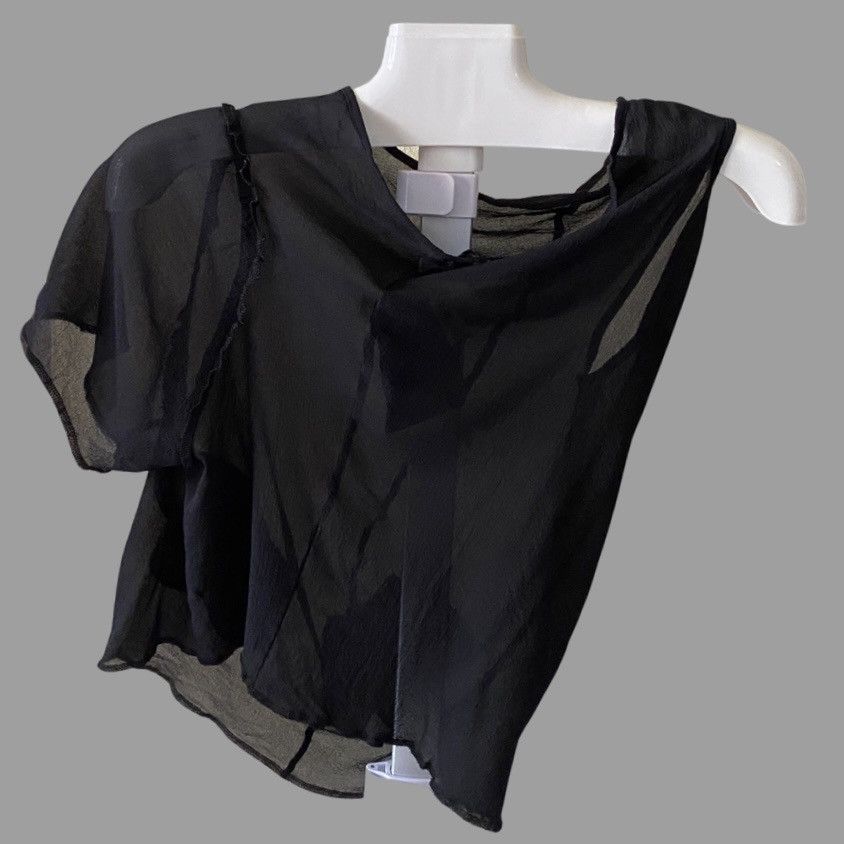 Comme des Garcons SS04 Asymmetric Sheer Mesh Top Size S / US 4 / IT 40 - 2 Thumbnail