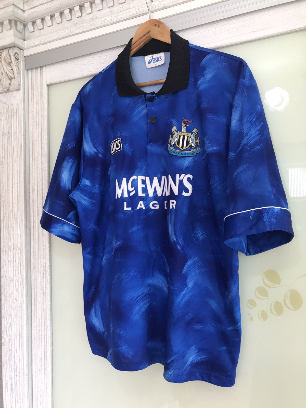 Asics × Vintage Vintage Newcastle United 1993-1994 Away Soccer Jersey Shirt Size US XL / EU 56 / 4 - 5 Thumbnail