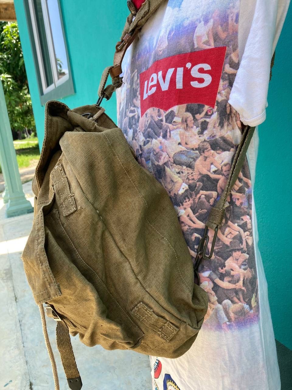 Vintage True Vintage 60s Rucksack Bag Pack Czechoslovakia Army Size ONE SIZE - 2 Thumbnail