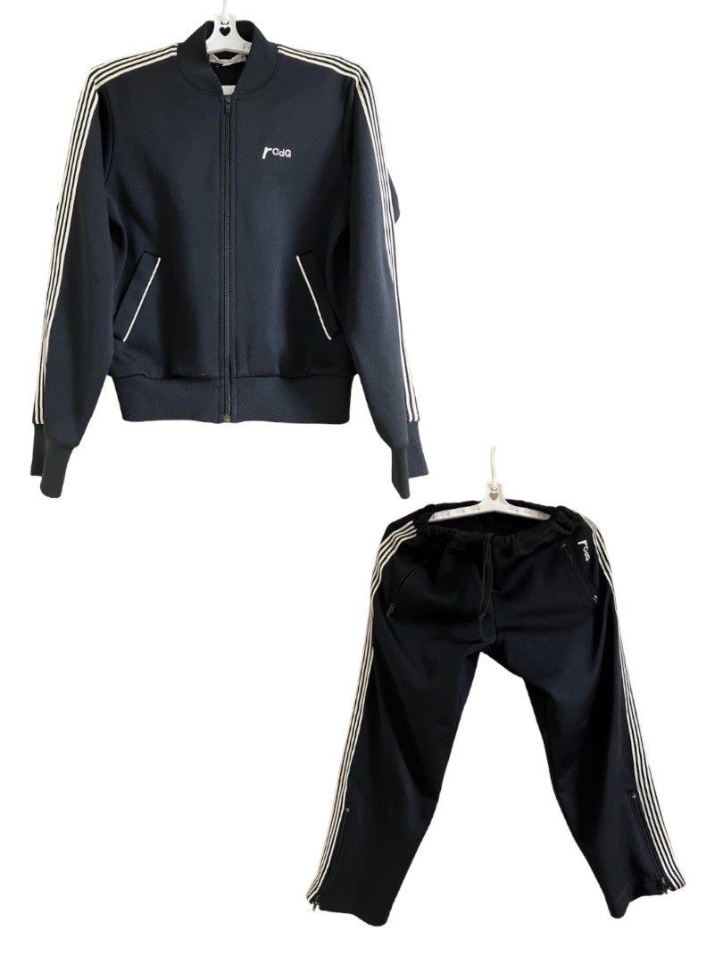 image of Comme Des Garcons Vintage 2003 Comme Des Garçon Pant & Track Jacket Set in Black, Men's (Size Small