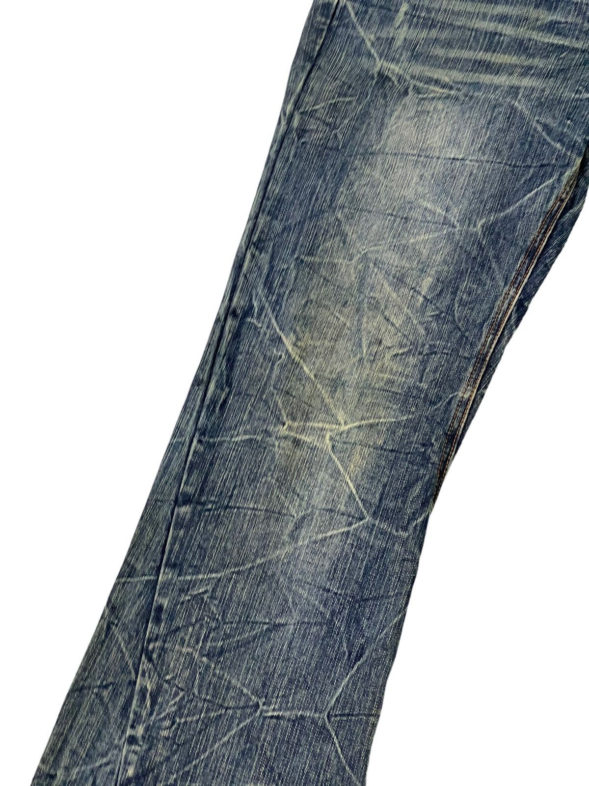 Japanese Brand Flare Jeans Nylaus Distress Acid Wash Boot Cut 5🟦7T Size US 33 - 6 Thumbnail