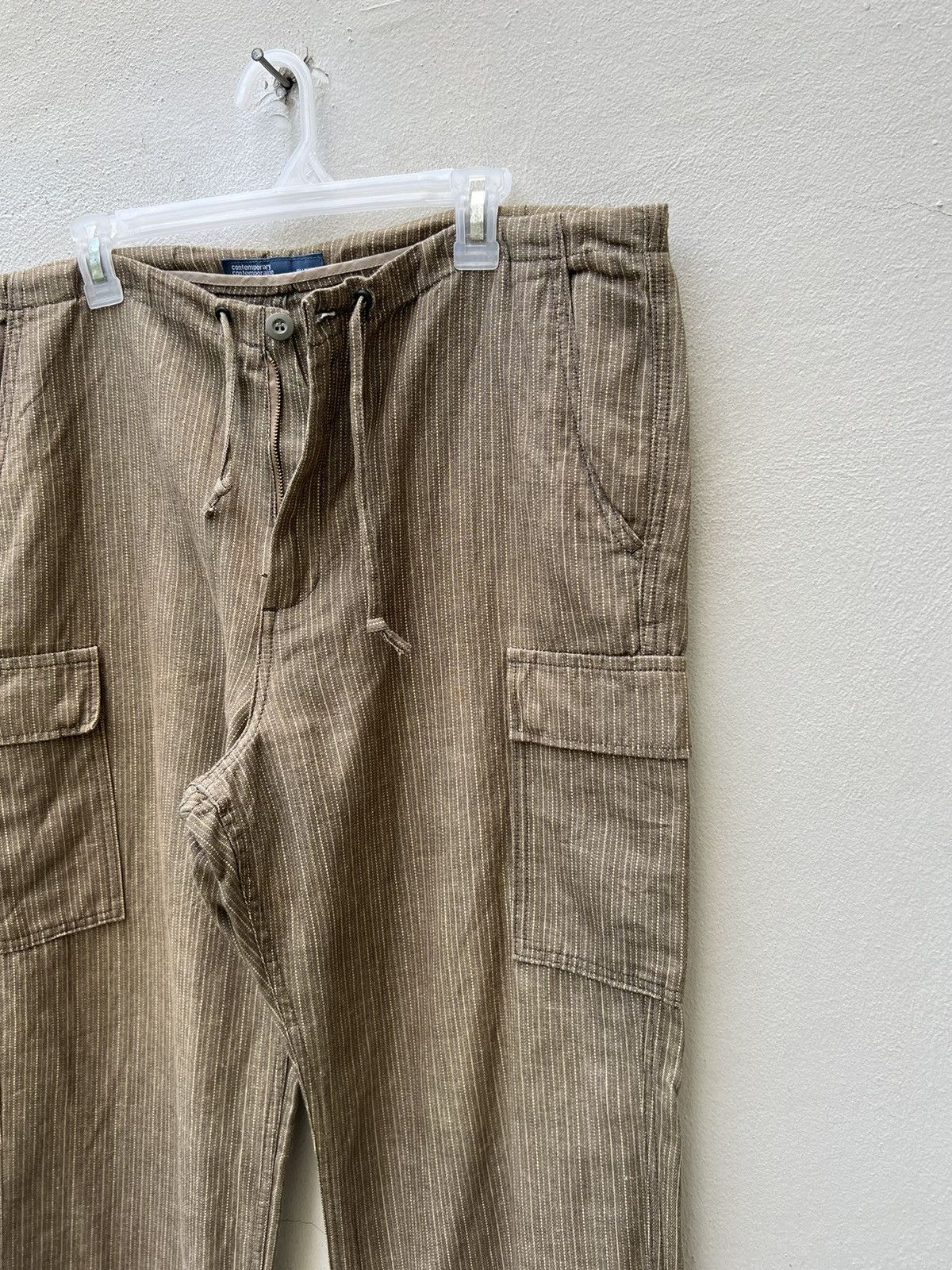 Vintage Vintage BLUEWAY Drawstring Stripe Baggy Wide Cargo Size US 34 / EU 50 - 7 Thumbnail