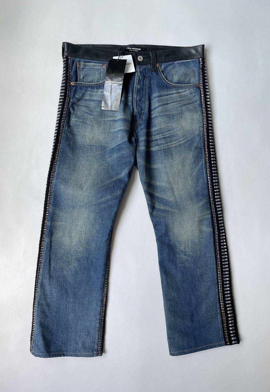 Comme des Garcons A/W 13 Patterned Wool Leather Pocket Jeans Size US 32 / EU 48 - 15 Thumbnail
