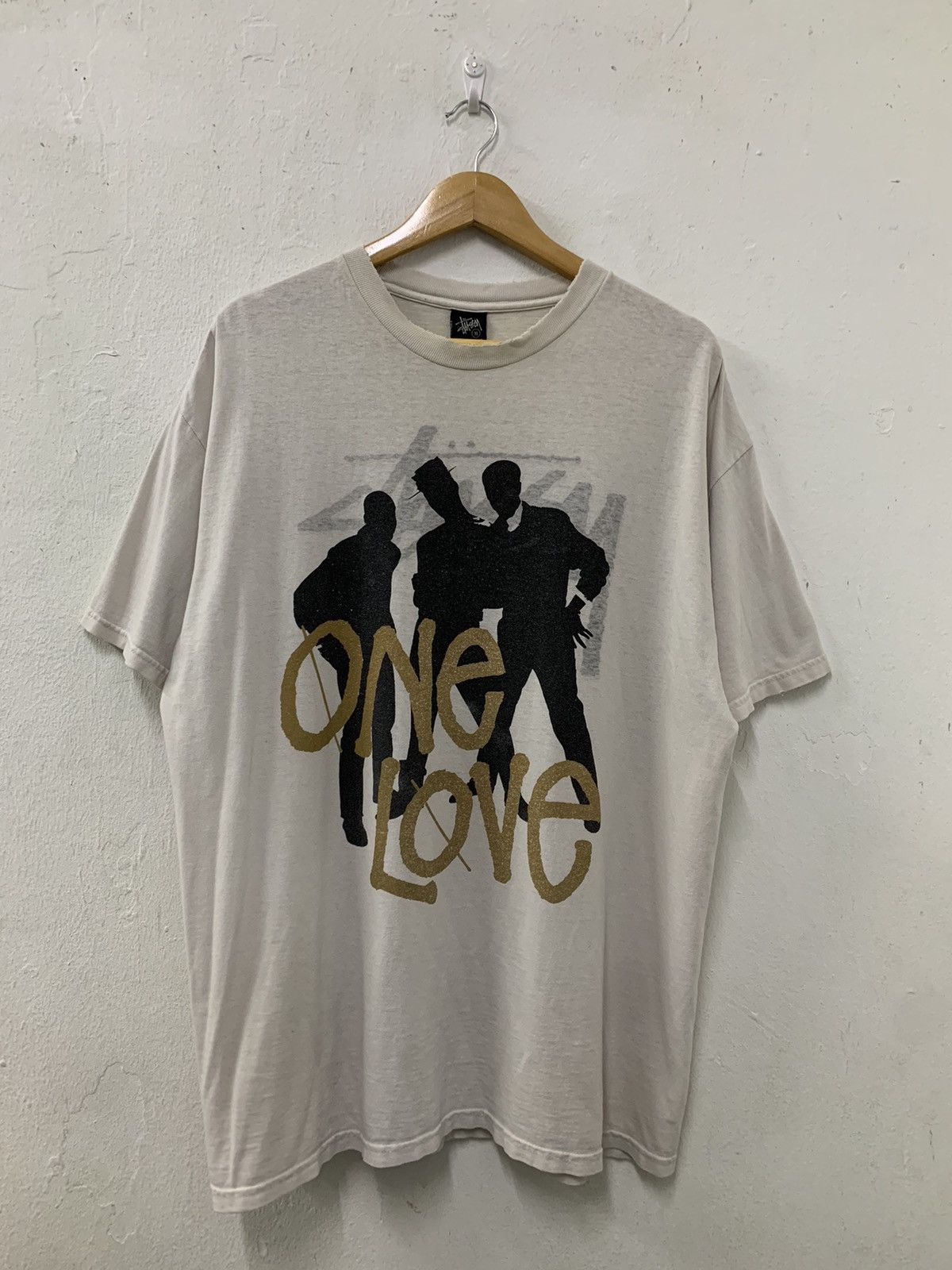 Distressed Thrashed Stussy Reversible Run DMC One Love