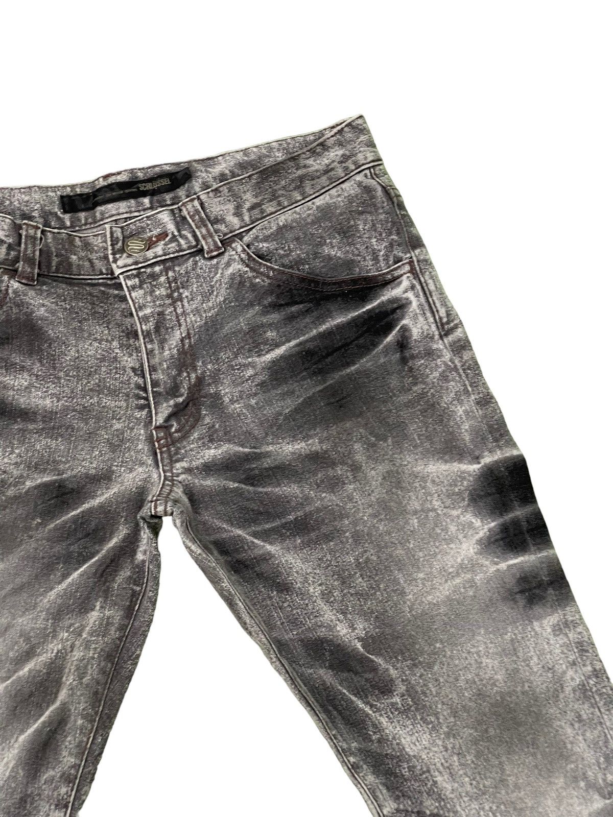 Japanese Brand Flare Jeans Skinny Schlussel Acid Wash Stretch Boot Cut 6🟦1 Size US 29 - 9 Thumbnail