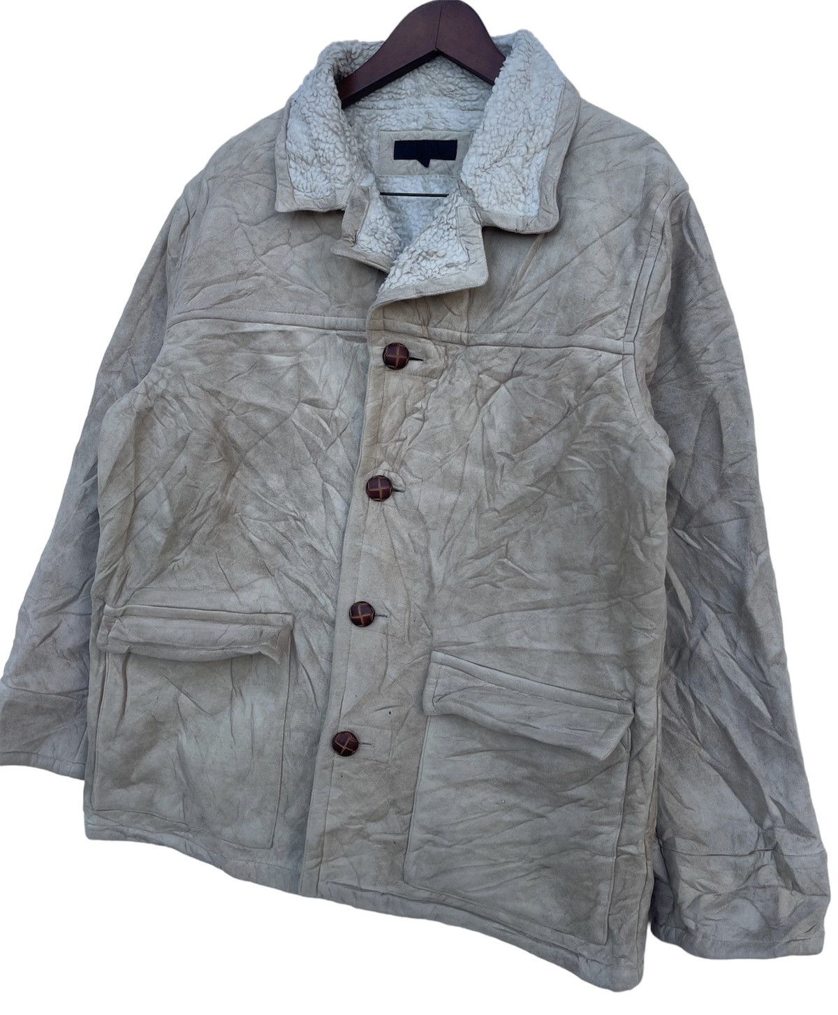 Vintage Japanese D’Homme A Homme Sherpa Lined Leather Jacket Size US L / EU 52-54 / 3 - 7 Thumbnail