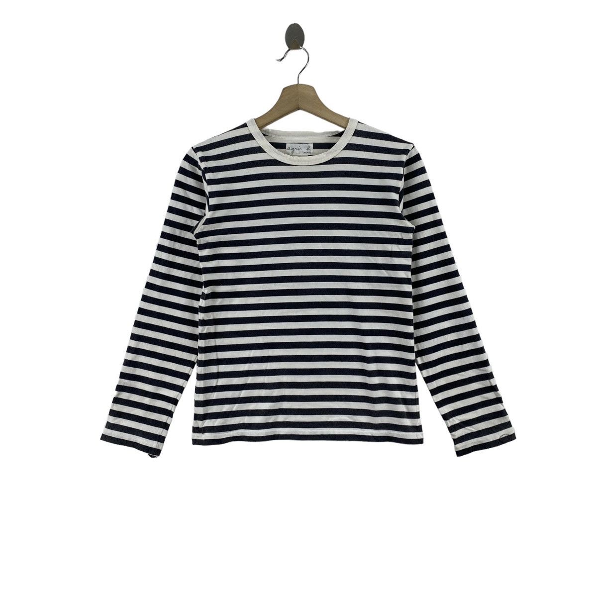 Designer AGNES B HOMME France PARIS Stripe Longsleeve Shirt