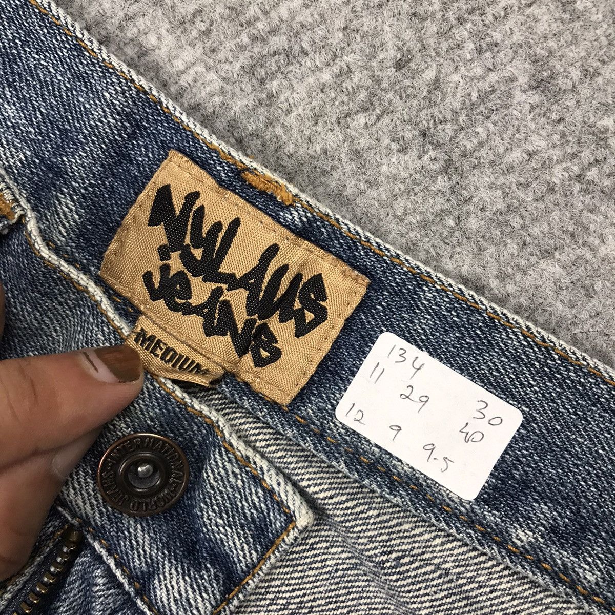 Other FLARE JENAS😈NYLAUS JEANS RIPPED DISTRESSED BOOTCUT PANTS Size US 30 / EU 46 - 19 Thumbnail