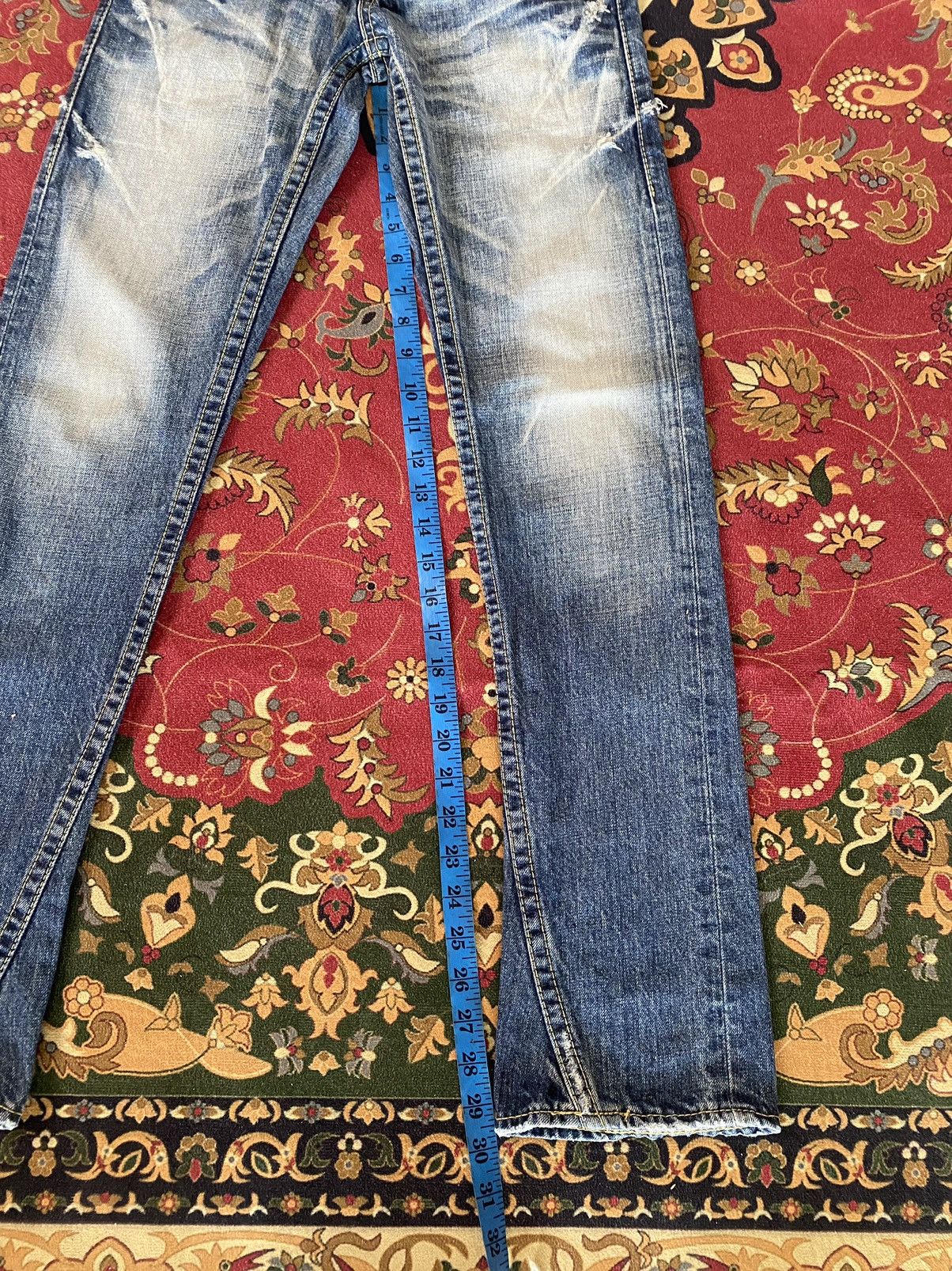Hysteric Glamour 🔥RARE🔥Vintage Rodeo Crowns Flare Distressed Denim 29 Size 29" - 17 Thumbnail