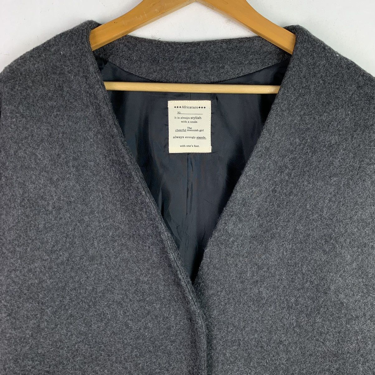 Japanese Brand × Vintage Vintage Japanese Brand Wool coat jacket Size US XL / EU 56 / 4 - 3 Thumbnail