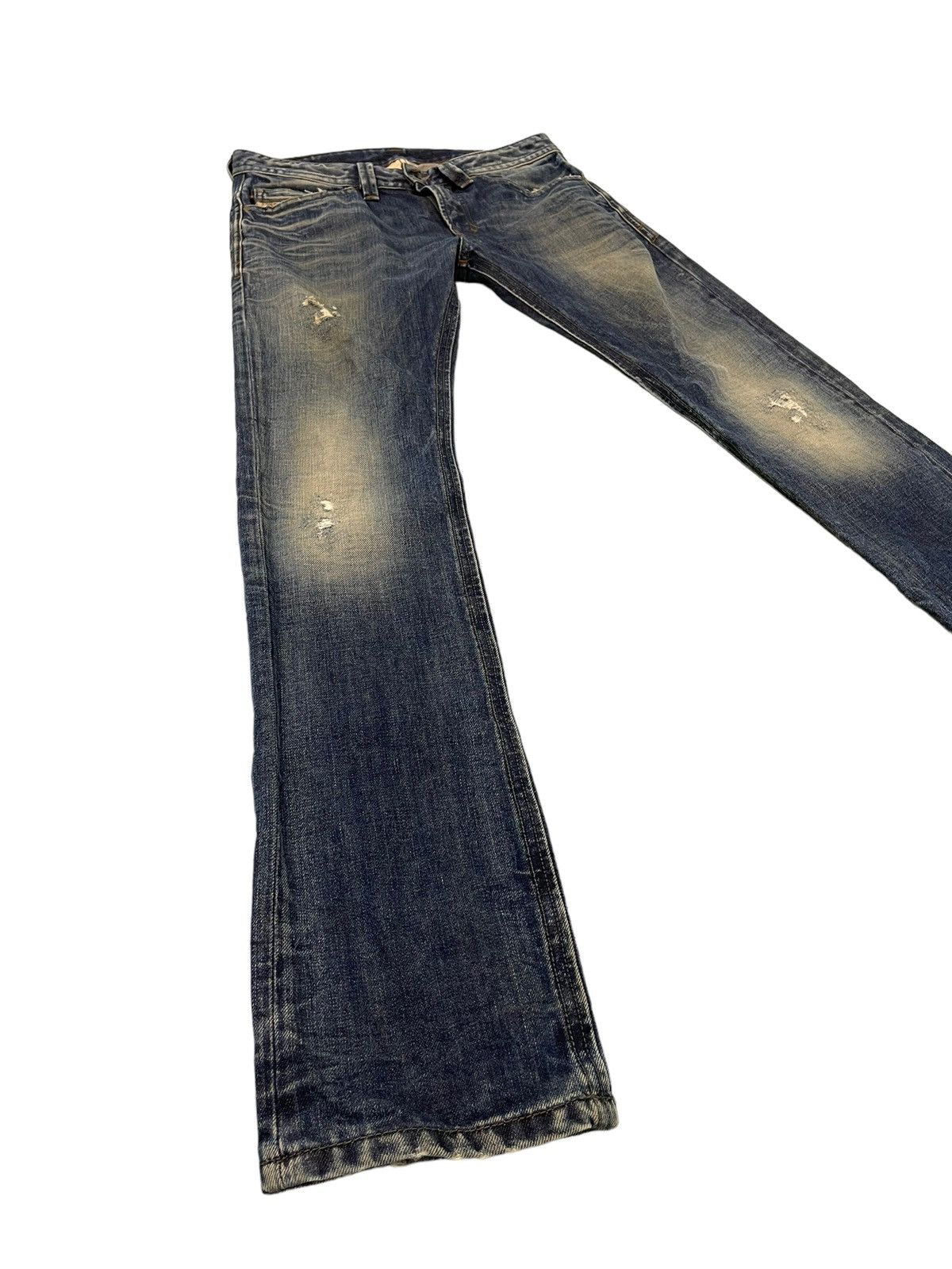 Diesel Slim Jeans Diesel Industries Distress Faded 5🟦7 Size US 31 - 2 Thumbnail