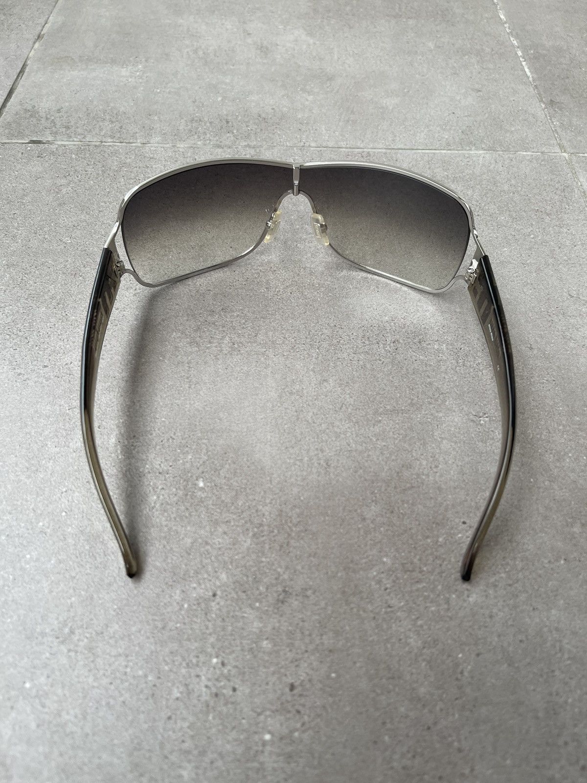 Miu Miu !DS! Miu Miu SMU52G 1BC-2Q1 Grey Silver Shield Sunglasses Size ONE SIZE - 8 Thumbnail