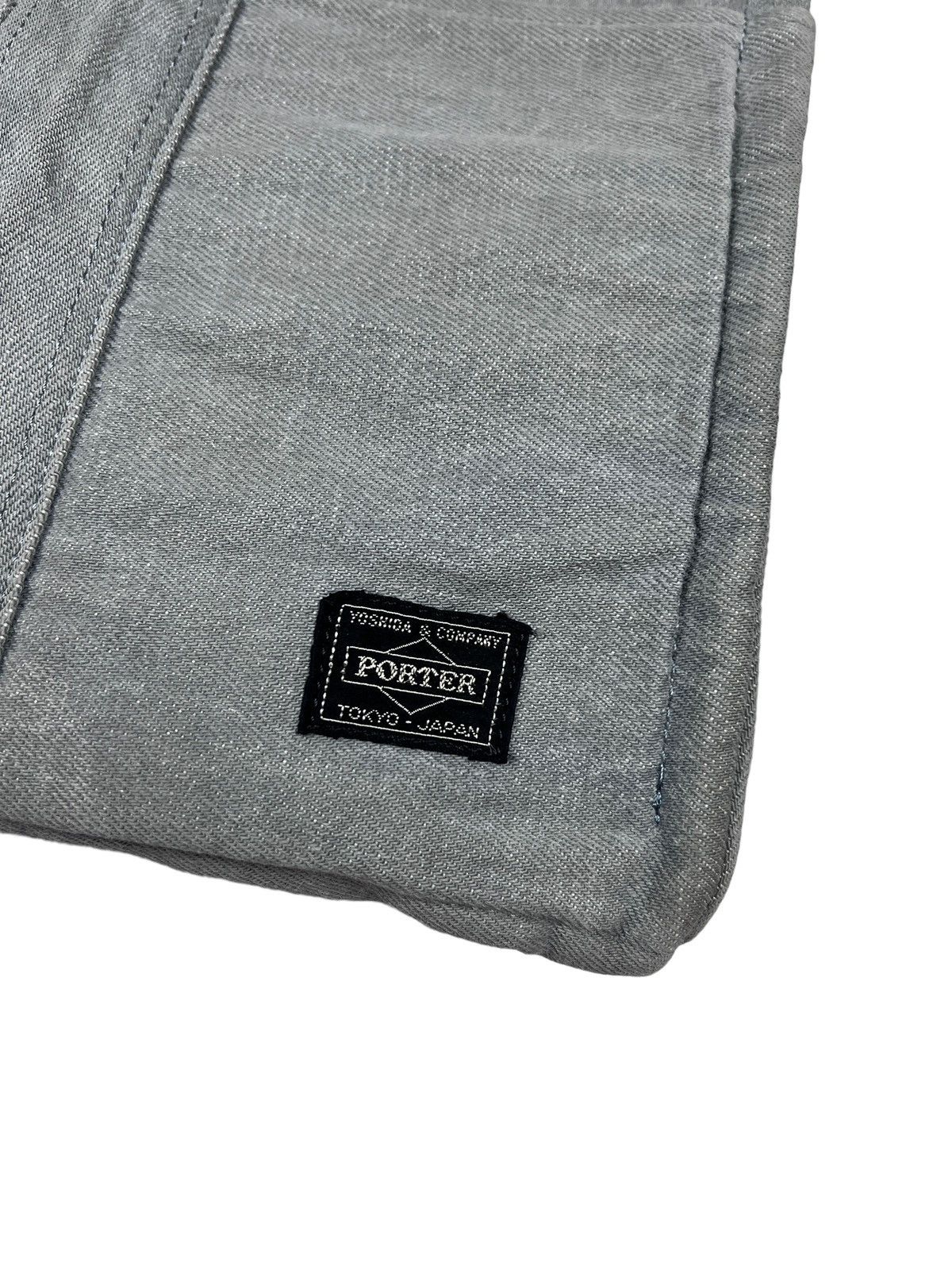 Head Porter × Porter Head Porter Grey Denim Tote Bag Size ONE SIZE - 3 Thumbnail
