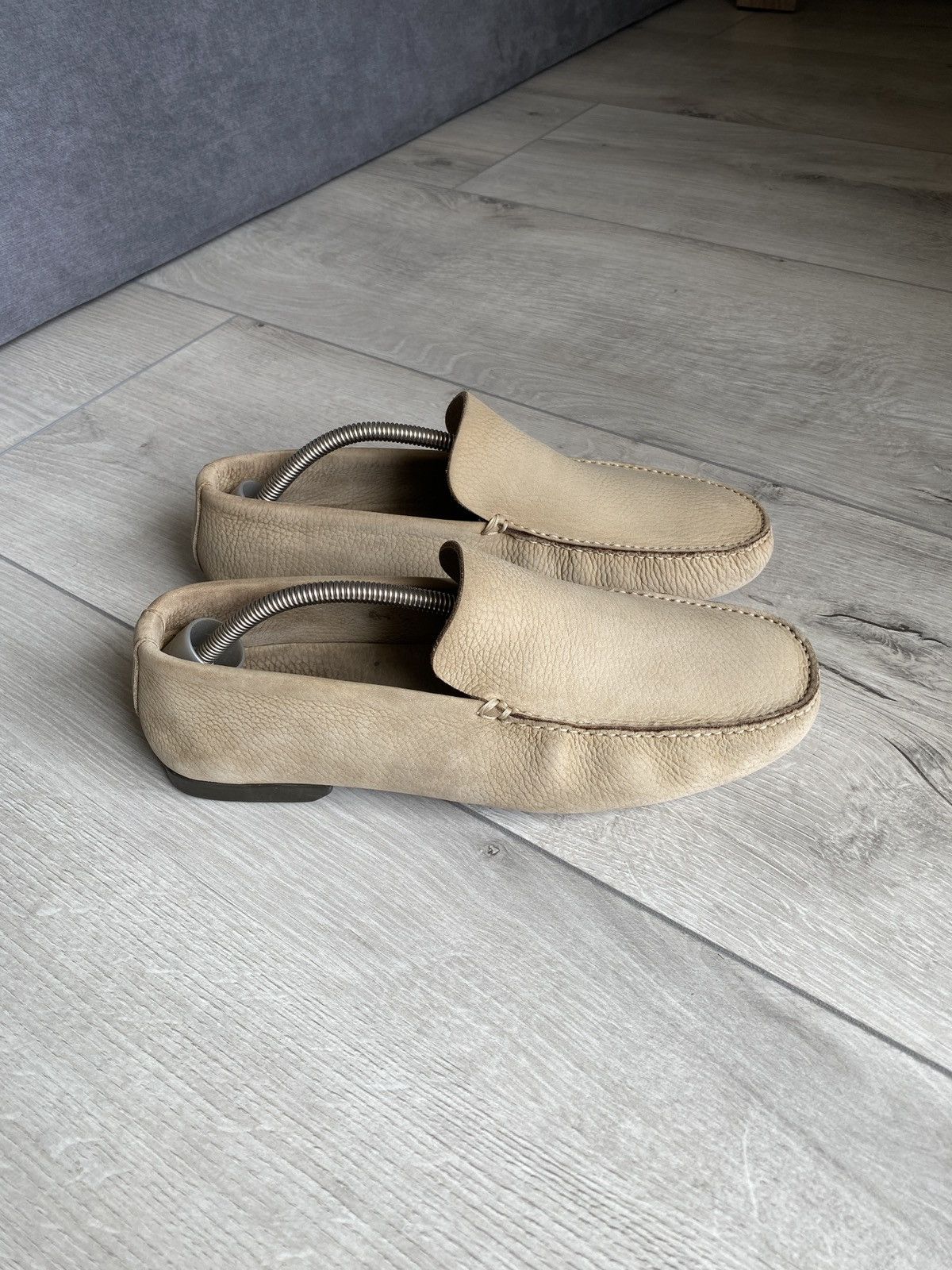 J.M. Weston J.M. Weston Beige Leather Moccasin Shoes Slip On Size US 9 / EU 42 - 2 Thumbnail