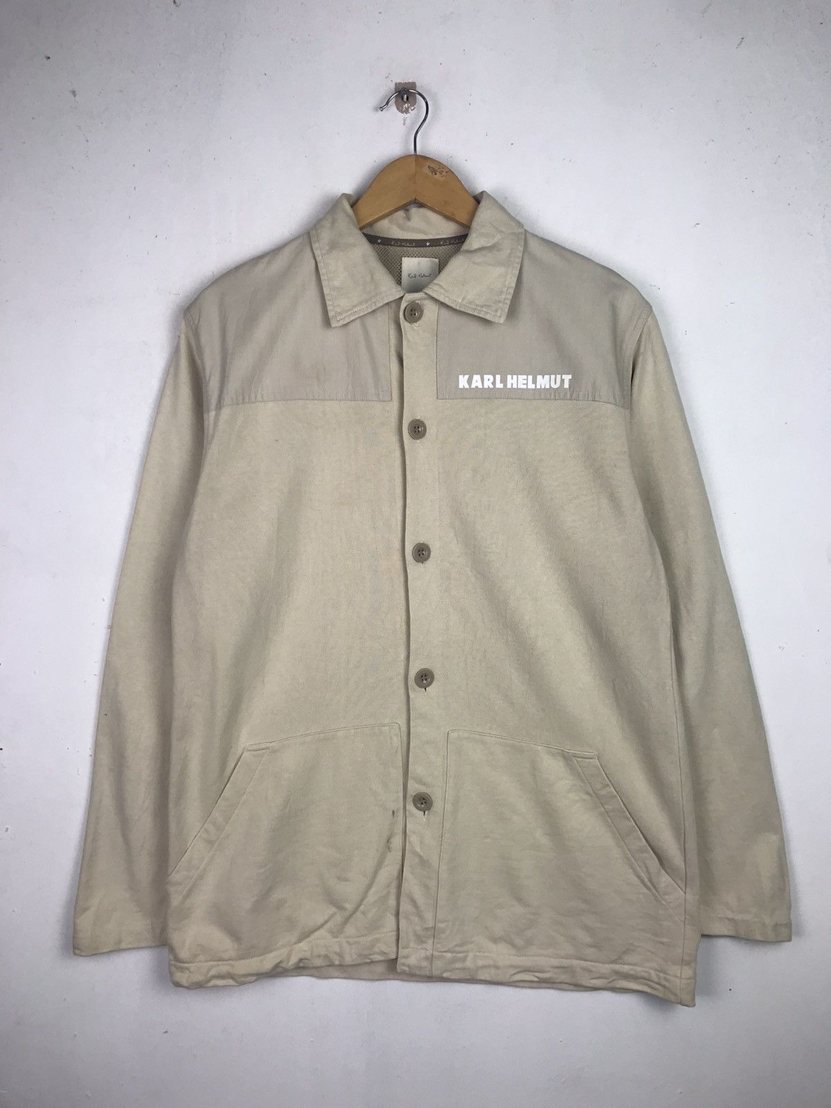 Karl Helmut × Vintage Vintage Karl Helmut Button ups Rare Patch Design Size US M / EU 48-50 / 2 - 1 Thumbnail