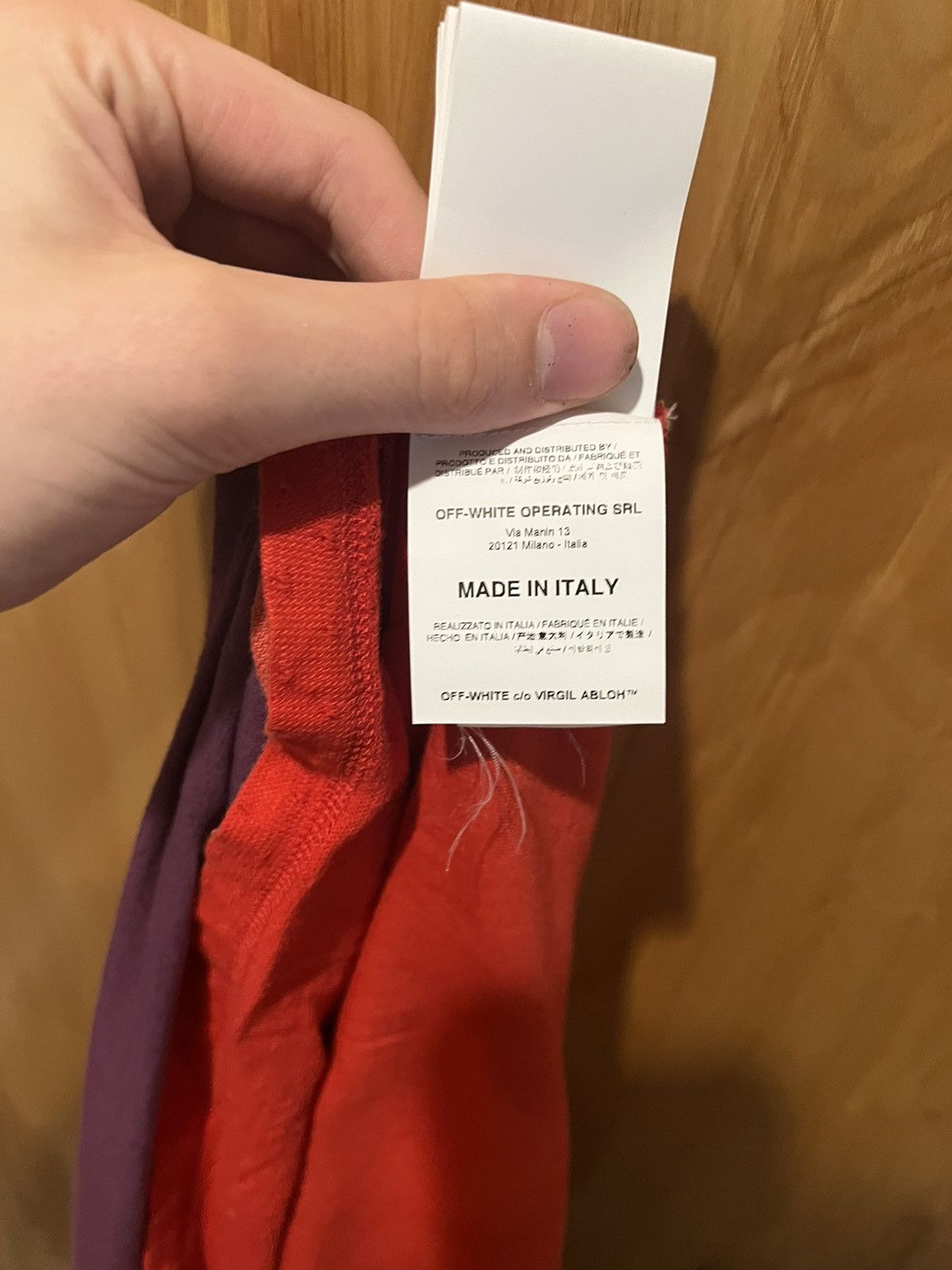 Off-White Off White Triple Layer Reconstructed Longsleeve Red Purple Size US M / EU 48-50 / 2 - 16 Thumbnail