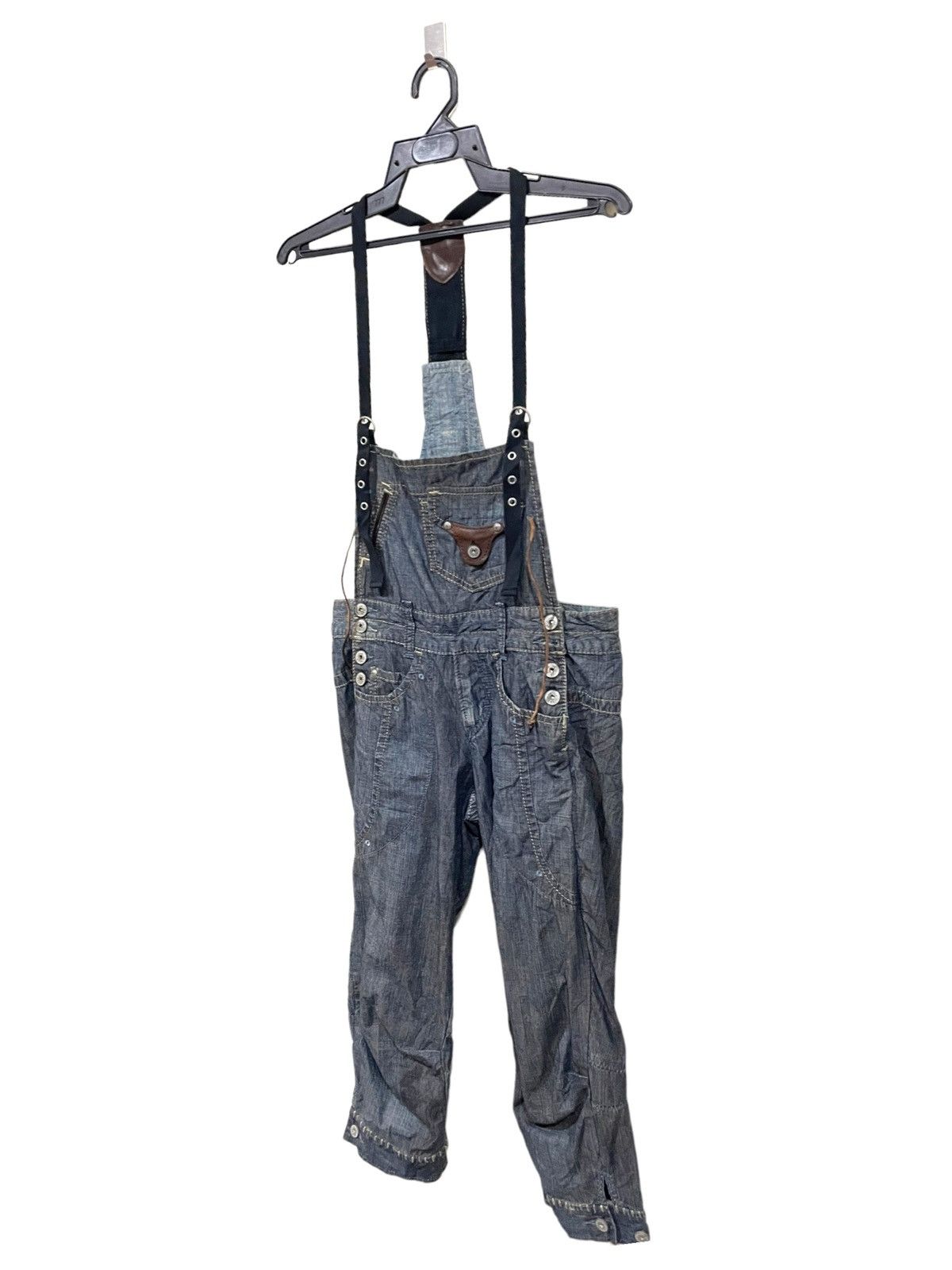 Marithe + Francois Girbaud × Vintage Very Rare🔥Marithe Francoise Girbaud Knee Quarter Jumpsuit Size 32" / US 10 / IT 46 - 3 Thumbnail