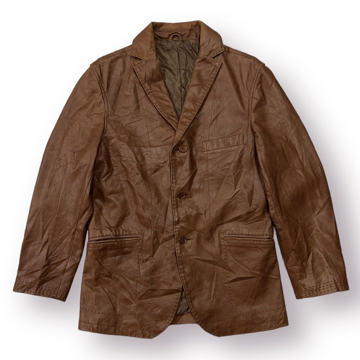 Alexander Julian Alexender Julian Sashiko Stitching Genuine leather jacket Size US M / EU 48-50 / 2 - 1 Thumbnail