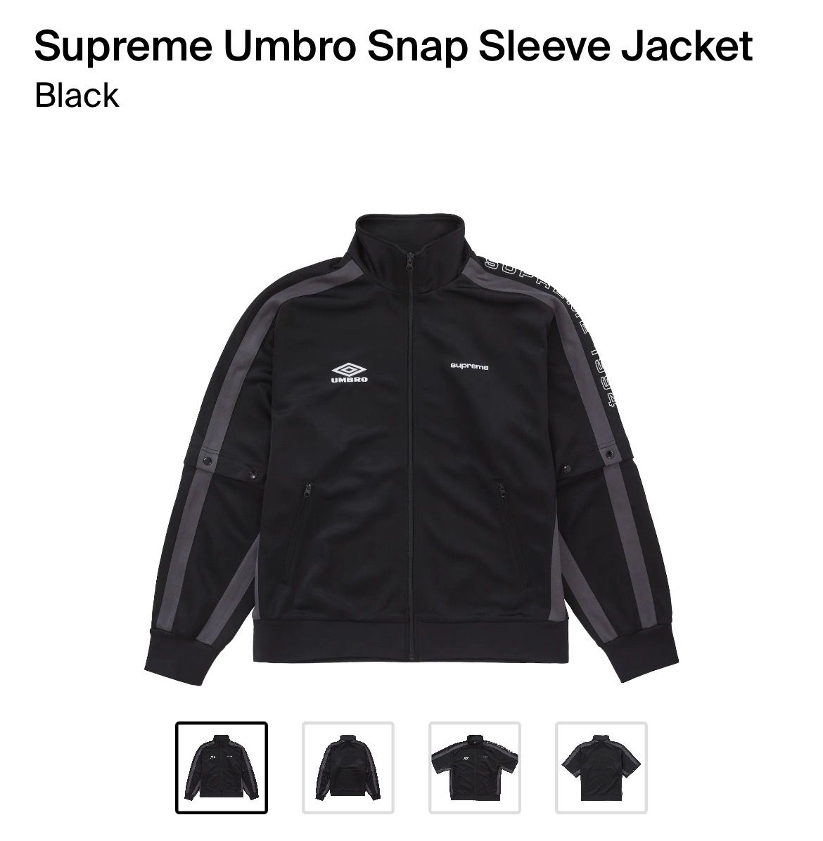 Supreme snap sleeve jacket | Grailed