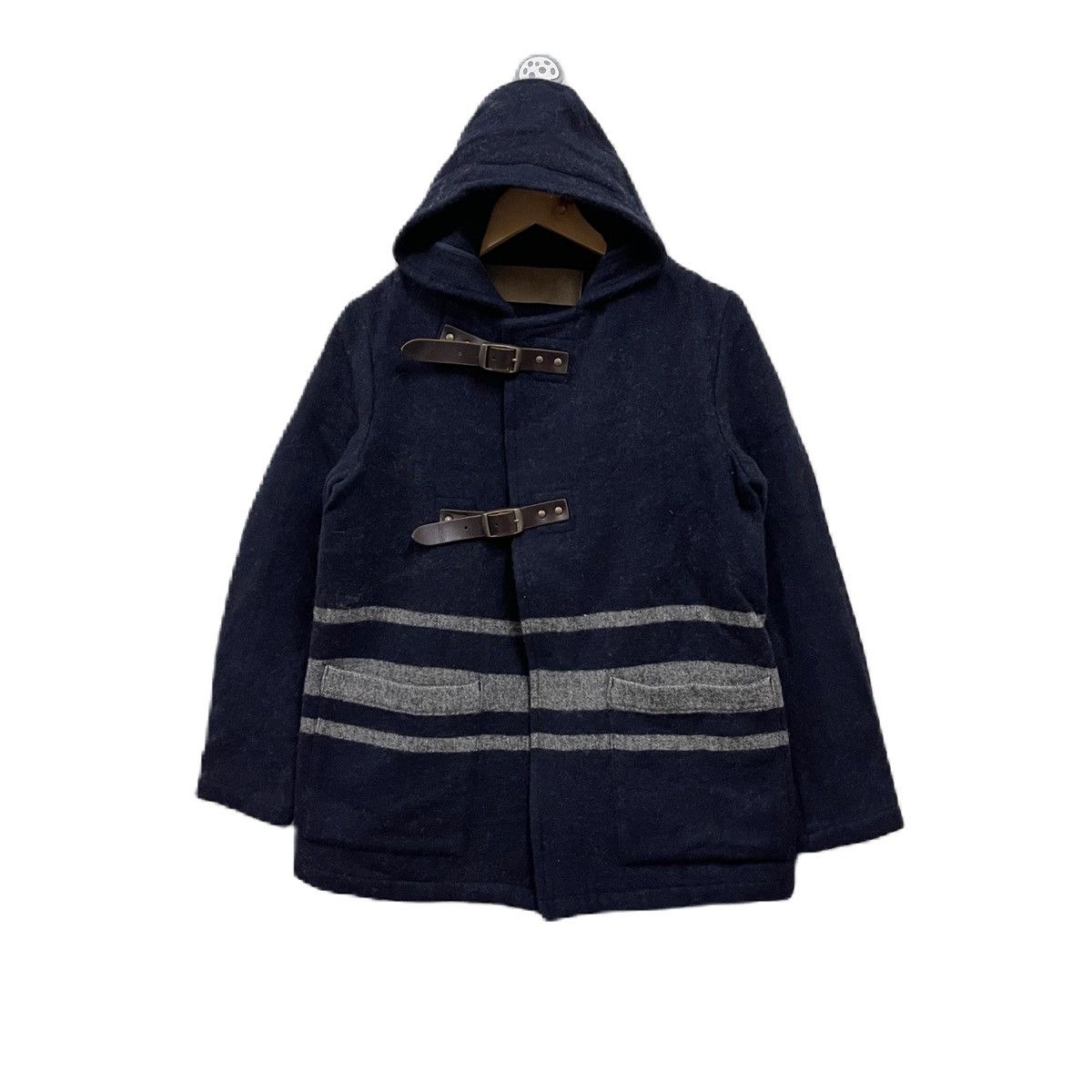 image of General Research x Urban Research Doors Red Seam Urban Research Wool Jacket Hoodie in Black (Size M