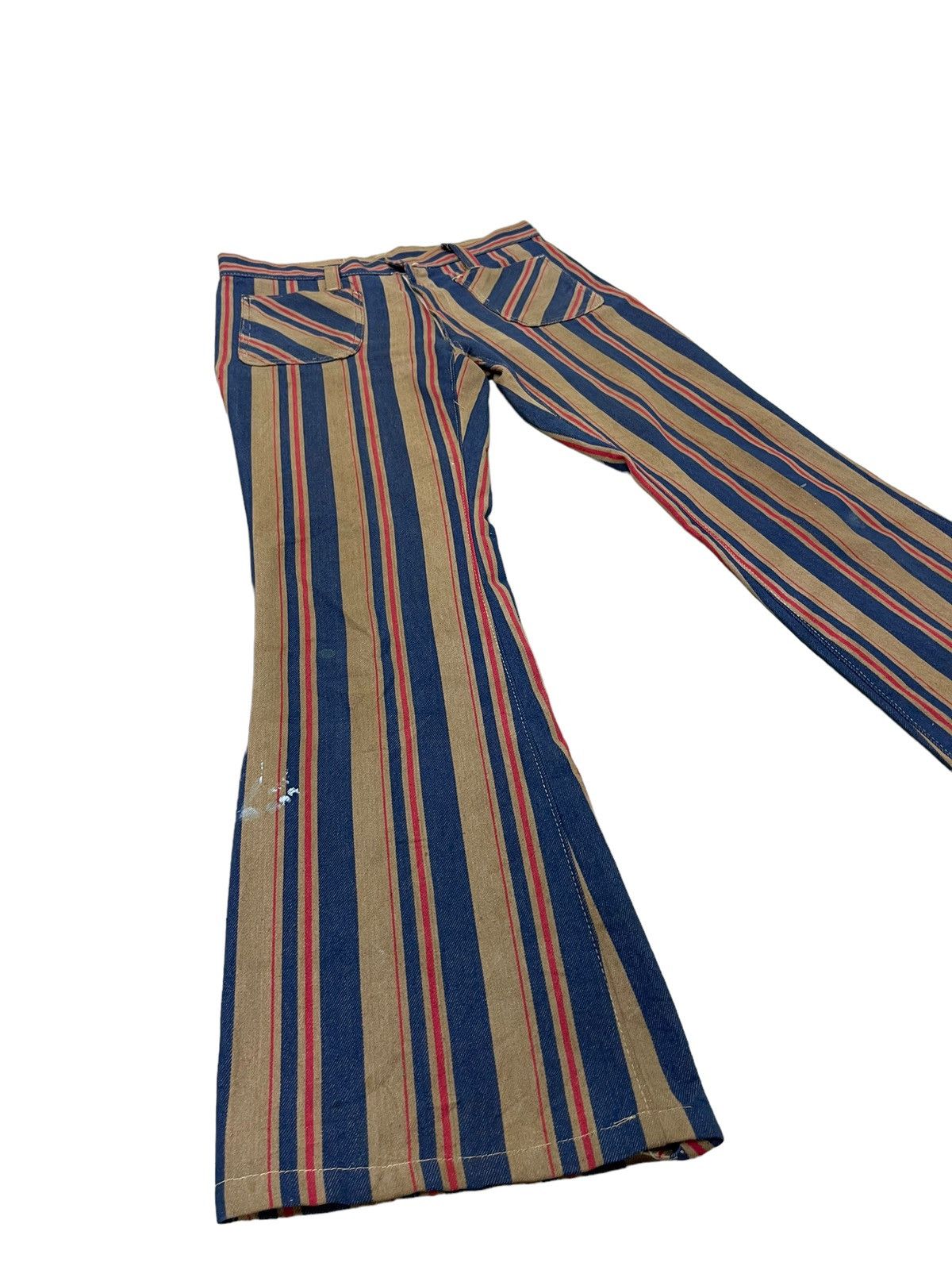 Japanese Brand Flare Jeans Vtg 70/80s Power Striped Bell Bottom 6🟦0 Size US 31 - 1 Thumbnail