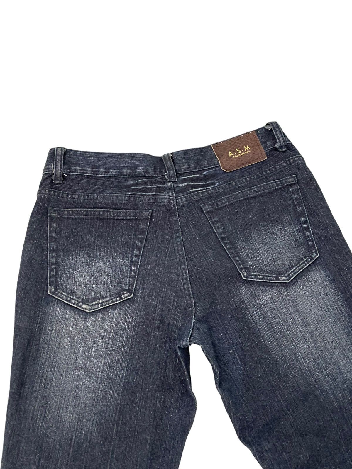 Japanese Brand Flare Jeans A.S.M Clawmark Stretch Boot Cut 5🟦8 Size US 29 - 17 Thumbnail