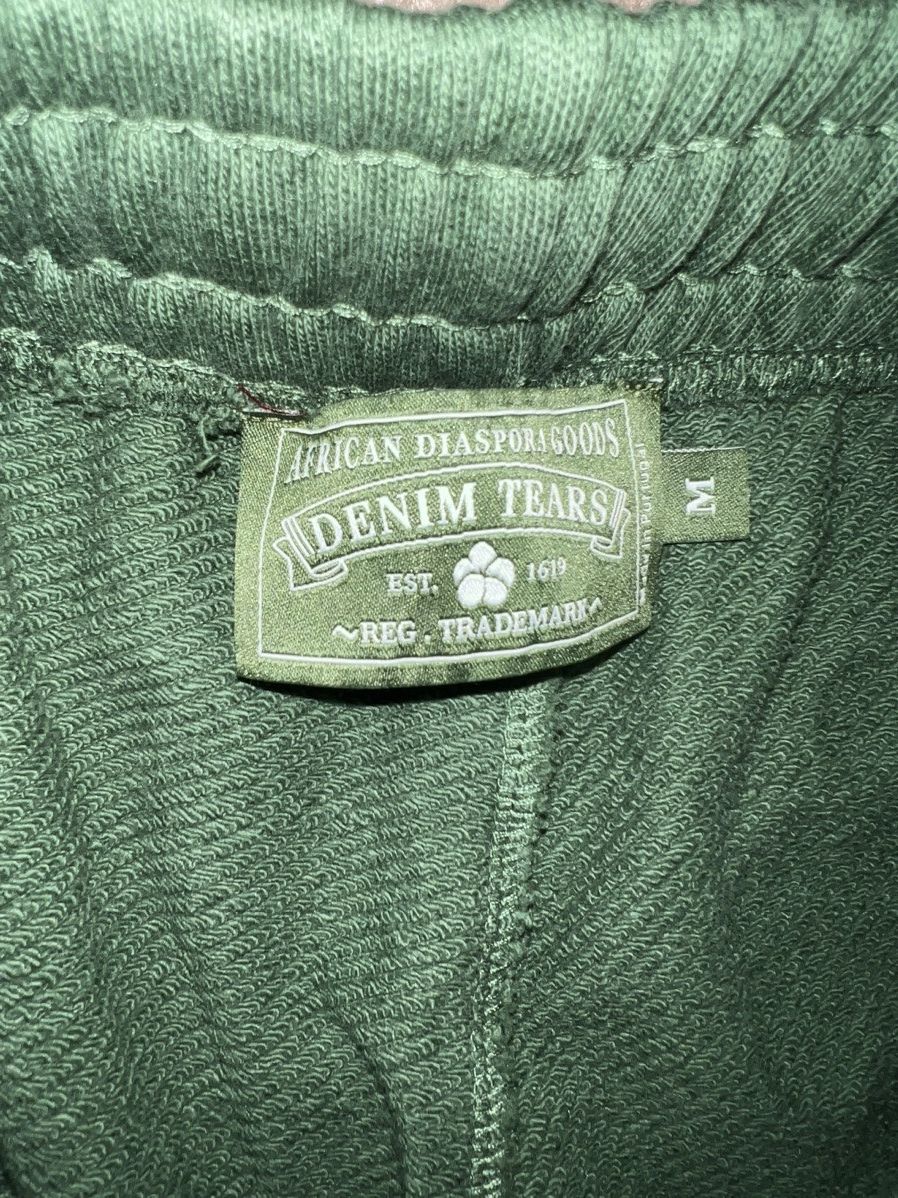 DENIM TEARS The Cotton Wreath Sweatpants Green Sz M Size US 32 / EU 48 - 3 Thumbnail