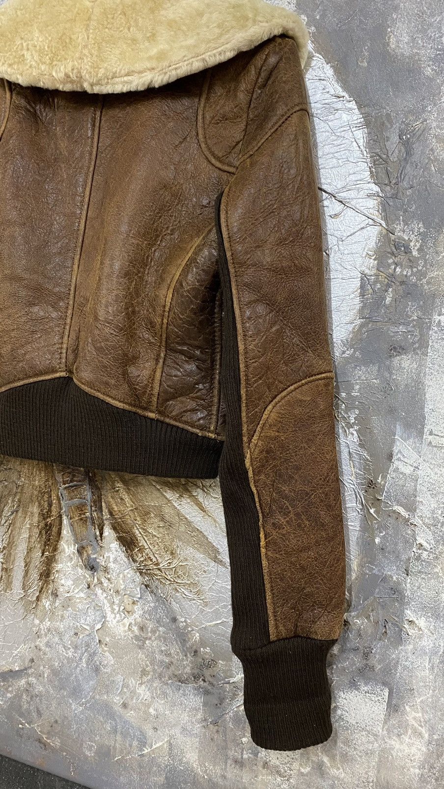Vintage Doma Sheepskin Shearling Cropped Jacket Size S / US 4 / IT 40 - 12 Thumbnail