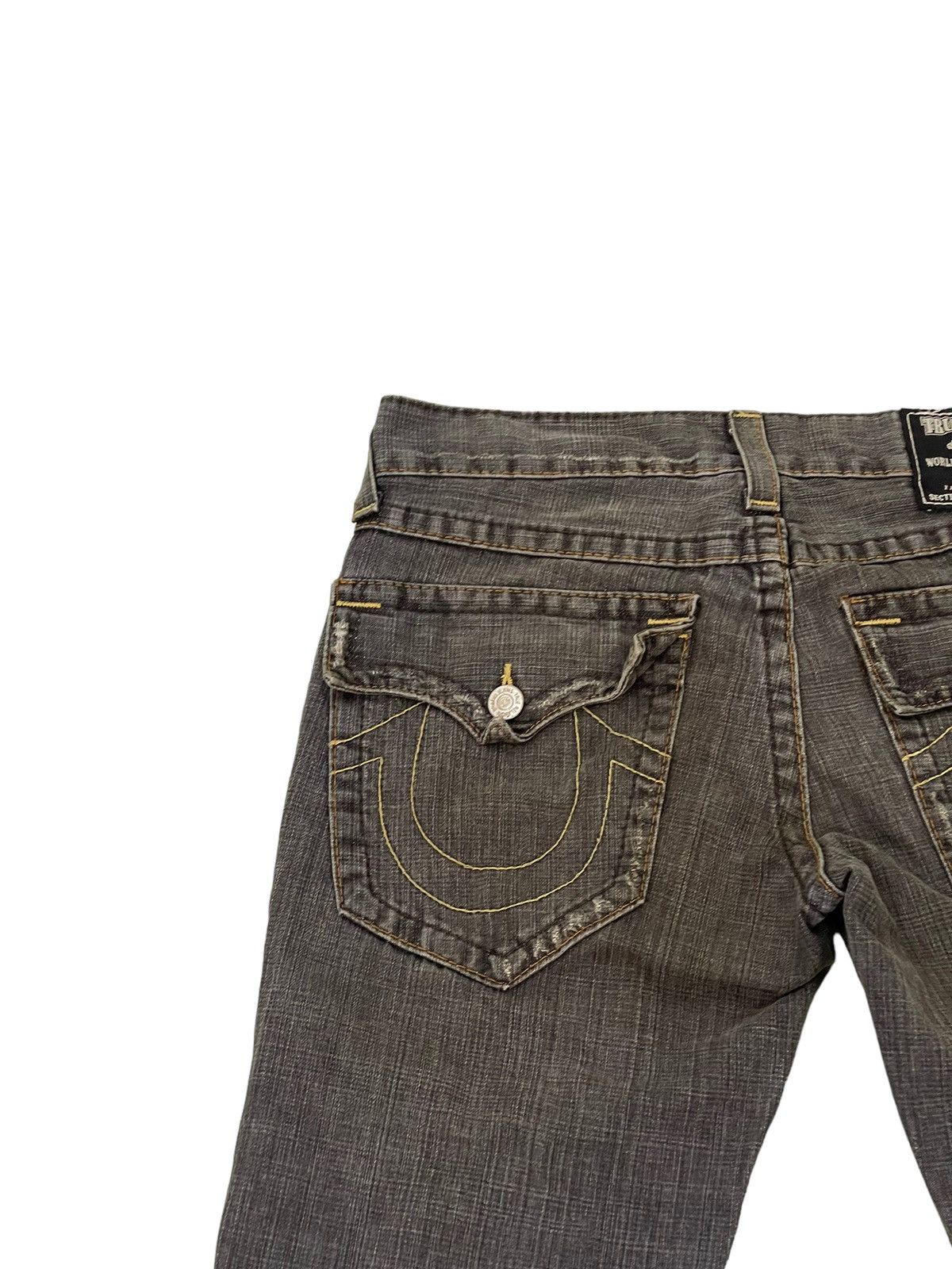Japanese Brand Flare Jeans True Religion USA Distress Boot Cut 6🟦0 Size US 34 / EU 50 - 18 Thumbnail