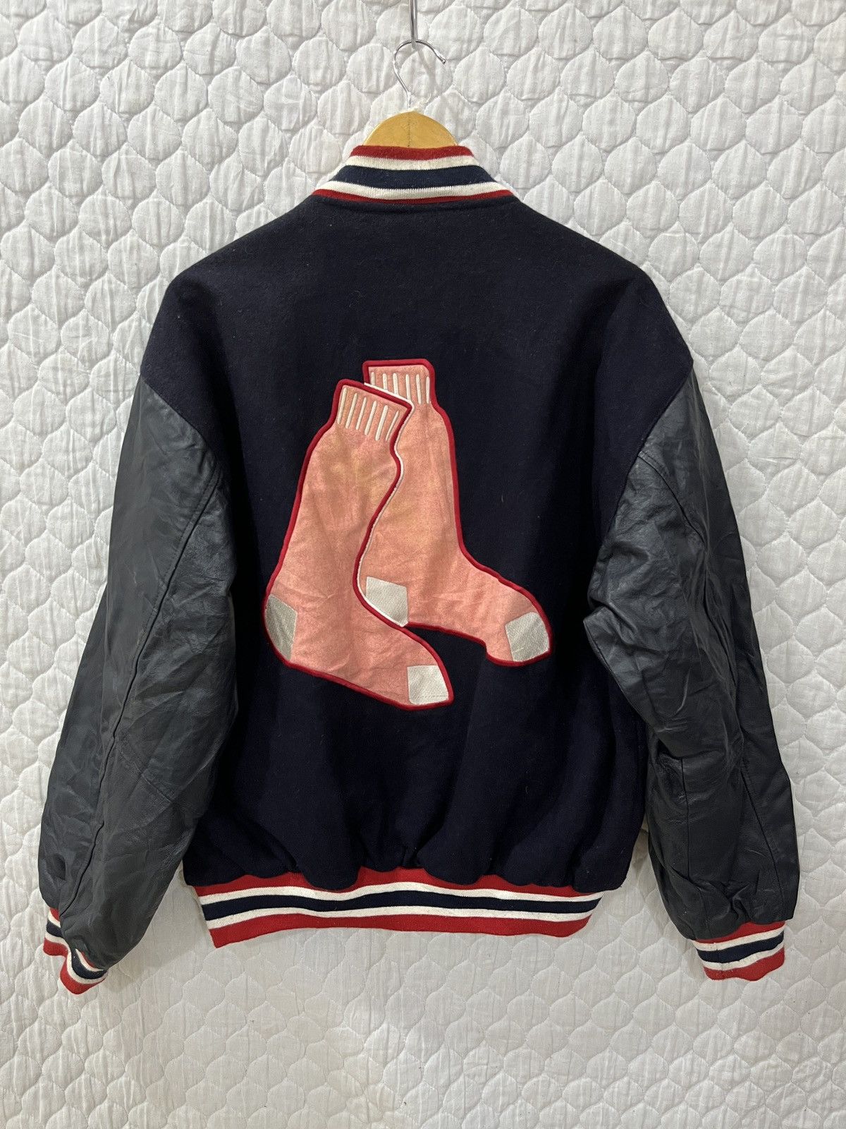 Other (Rrrr). RED SOX VARSITY LEATHER SLEEVE JACKET Size US M / EU 48-50 / 2 - 2 Thumbnail