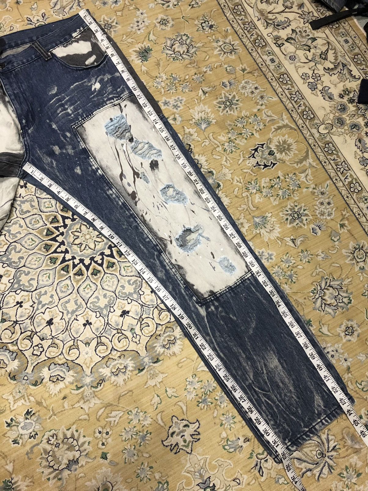 Other RECONTRUCTED SPLATTER DISTRESSED DENIM BY DIAMOND STASH Size US 41 - 9 Thumbnail