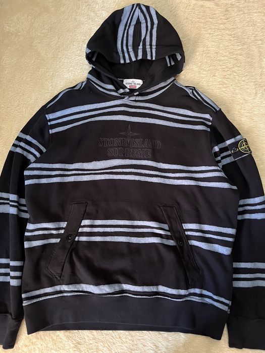 Supreme Stone Island x Supreme Warp Stripe Hoodie | Grailed