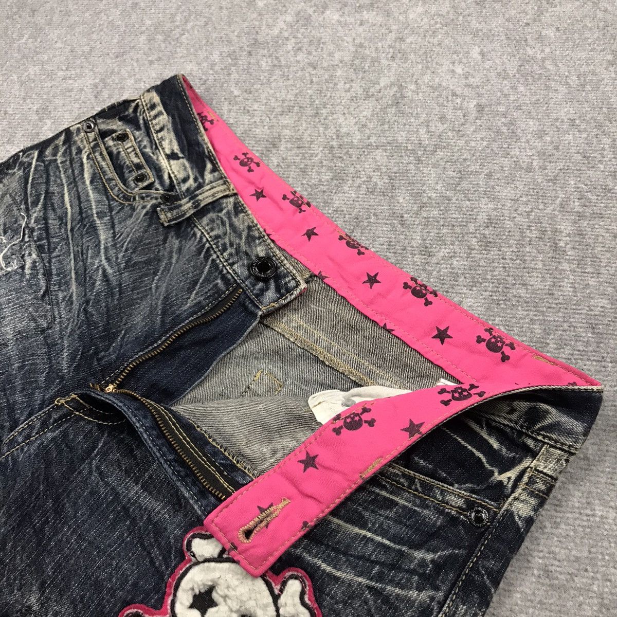 Japanese Brand ACID WASH JEANS JAPANESE PUNK BLUE FADED DISTRESSED PANTS Size US 34 / EU 50 - 17 Thumbnail