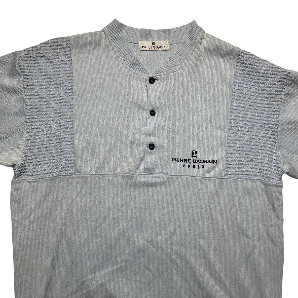 Pierre Balmain Pierre Balmain Paris Embroidered Spell Out Tshirt Size US L / EU 52-54 / 3 - 3 Thumbnail