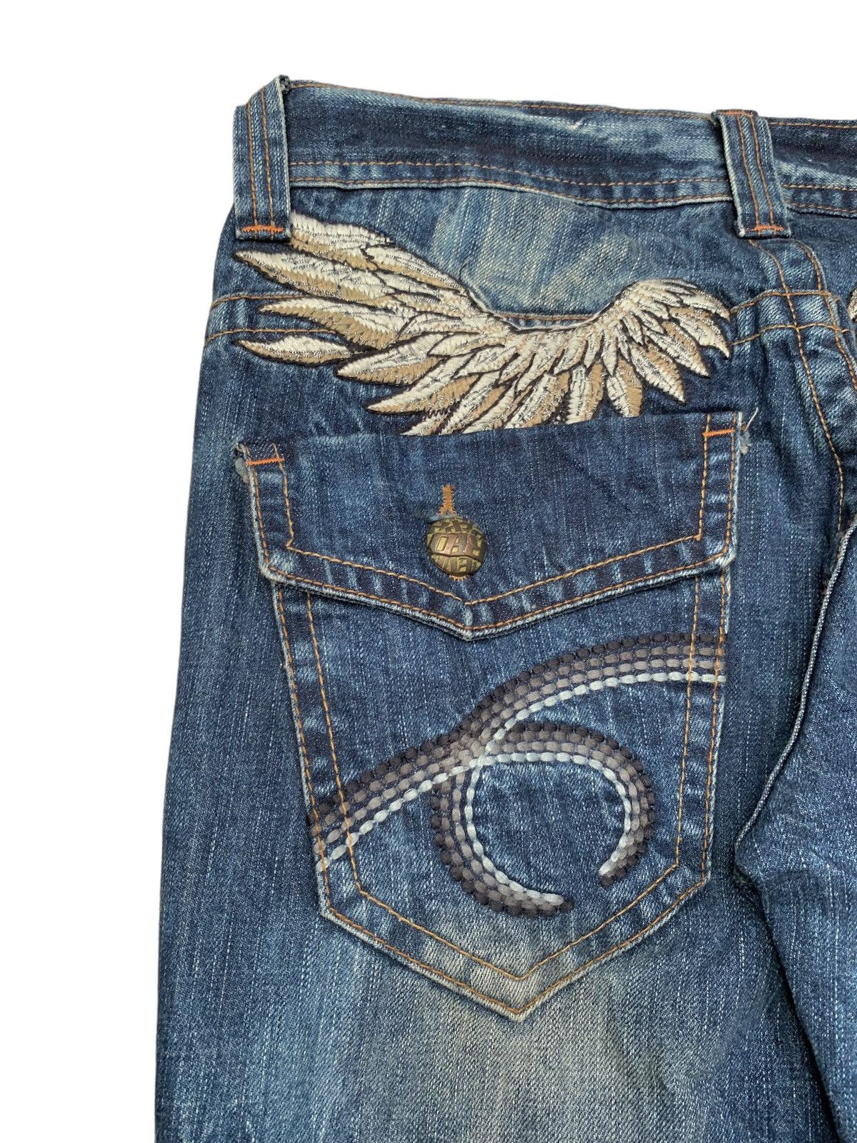 If Six Was Nine Rare Vintage Brand Red Pepper Distressed Flared Jeans 1990s Size US 30 / EU 46 - 9 Thumbnail