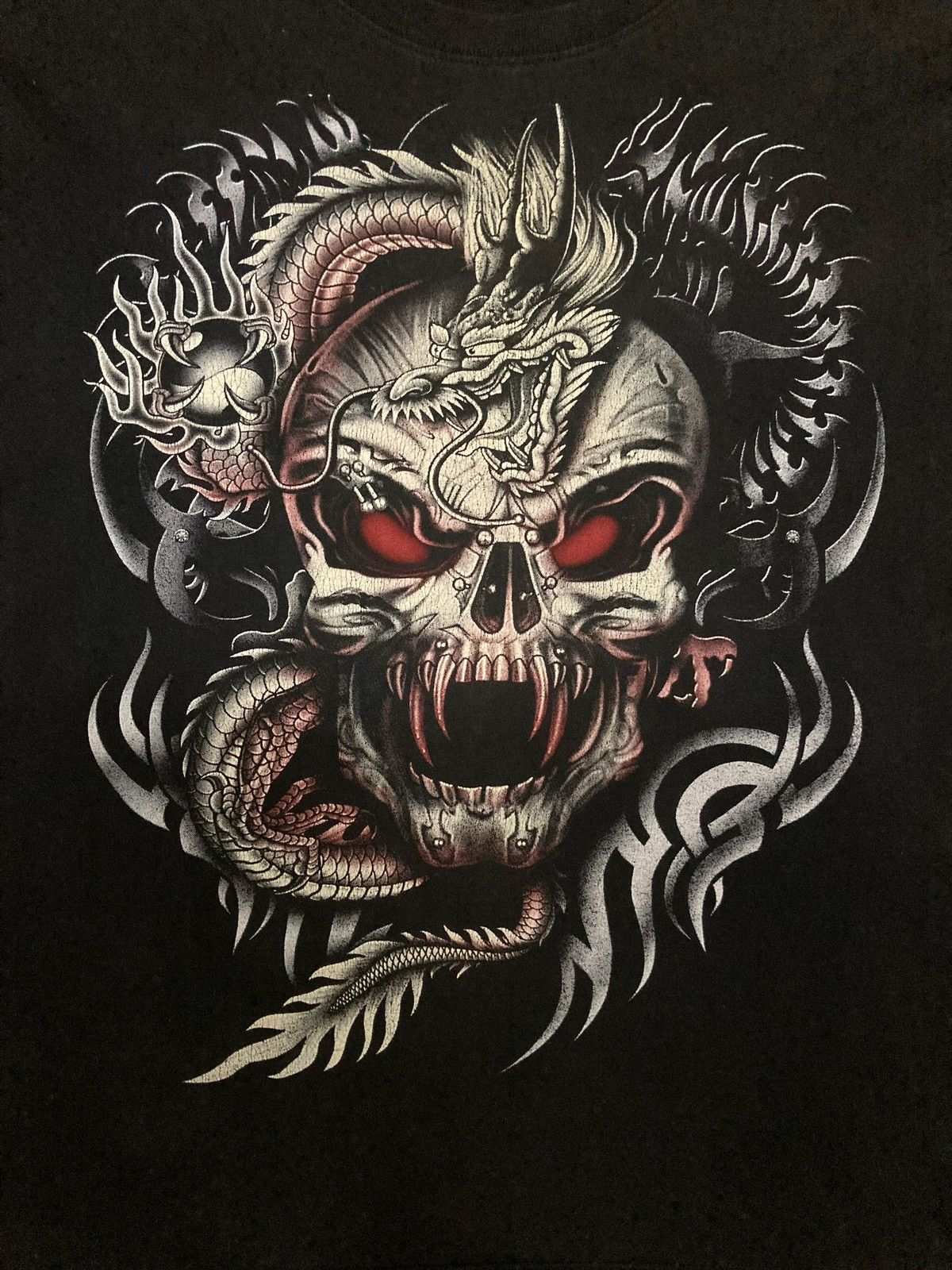 Seditionaries × Vintage Vintage Skull Head & Dragon Long Sleeve Tshirt Size US L / EU 52-54 / 3 - 3 Thumbnail