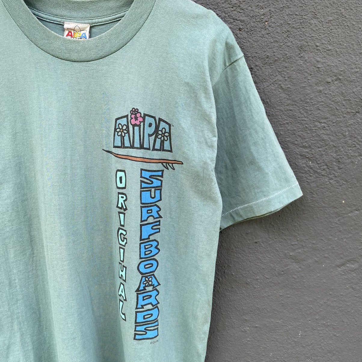 Vintage Thrashed Faded Vintage 90s Aipa Surfboard ERD GRUNGE TEE Size US M / EU 48-50 / 2 - 2 Thumbnail