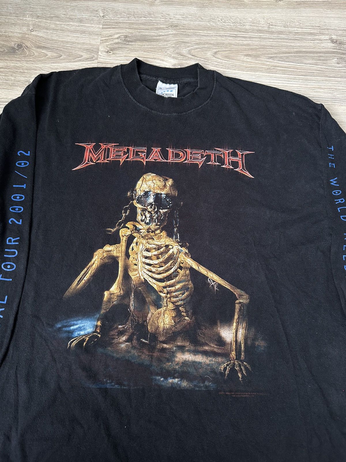 Band Tees Megadeth - Global Tour 2001 / 2002 LS Size US XL / EU 56 / 4 - 2 Thumbnail