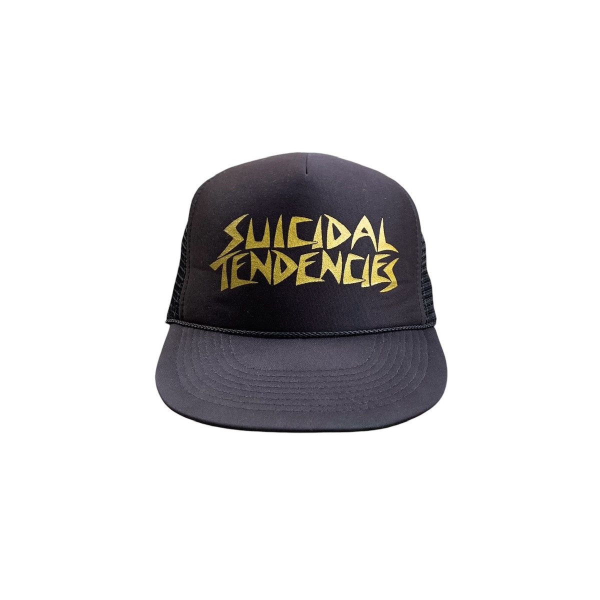 image of Rock Band x Trucker Hat Og Vintage Suicidal Tendencies Trucker Hat in Black, Men's