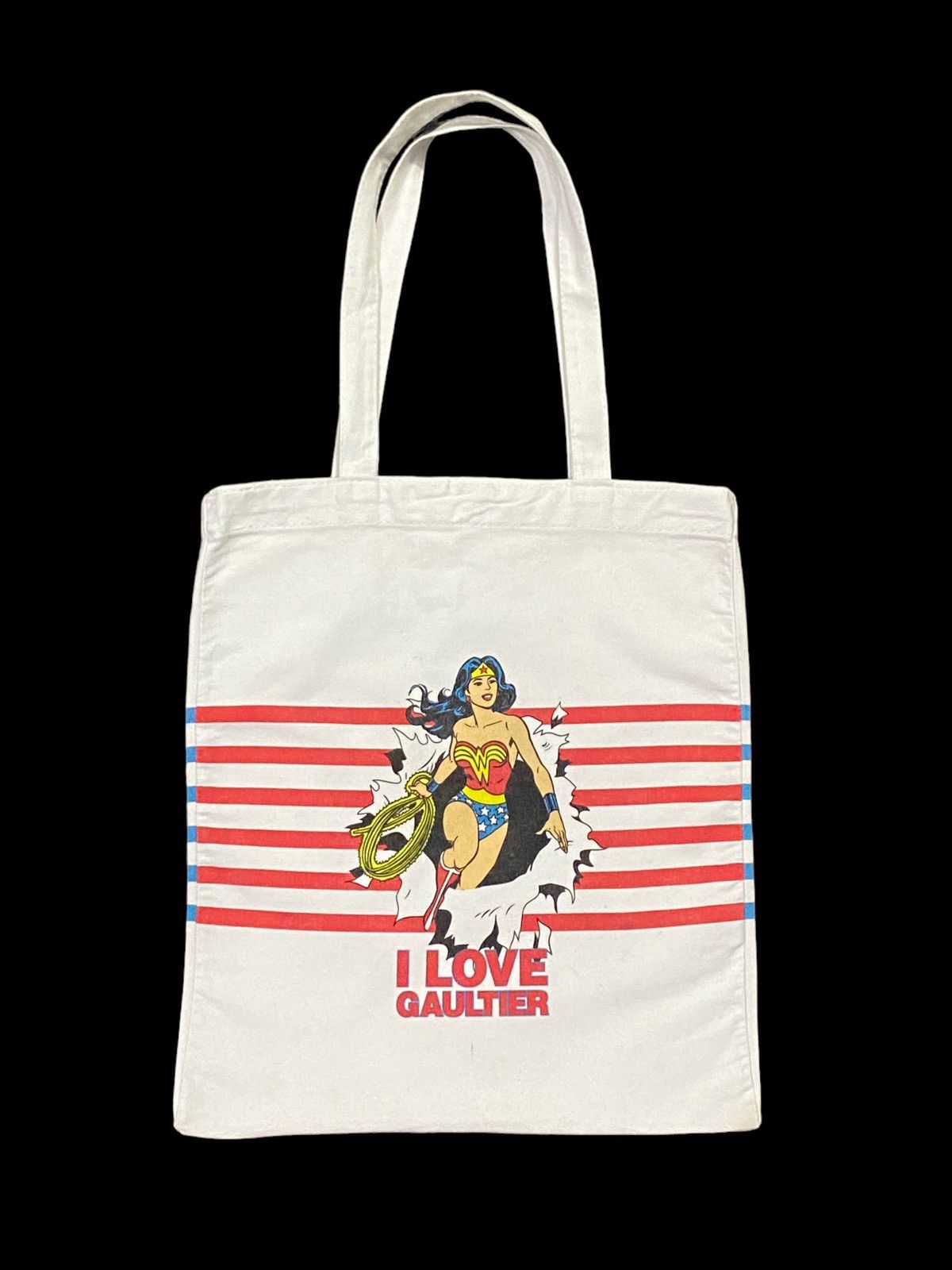 Jean Paul Gaultier Jean Paul Gaultier X Dc Comic “I LOVE GAULTIER” Tote Bag Size ONE SIZE - 6 Thumbnail