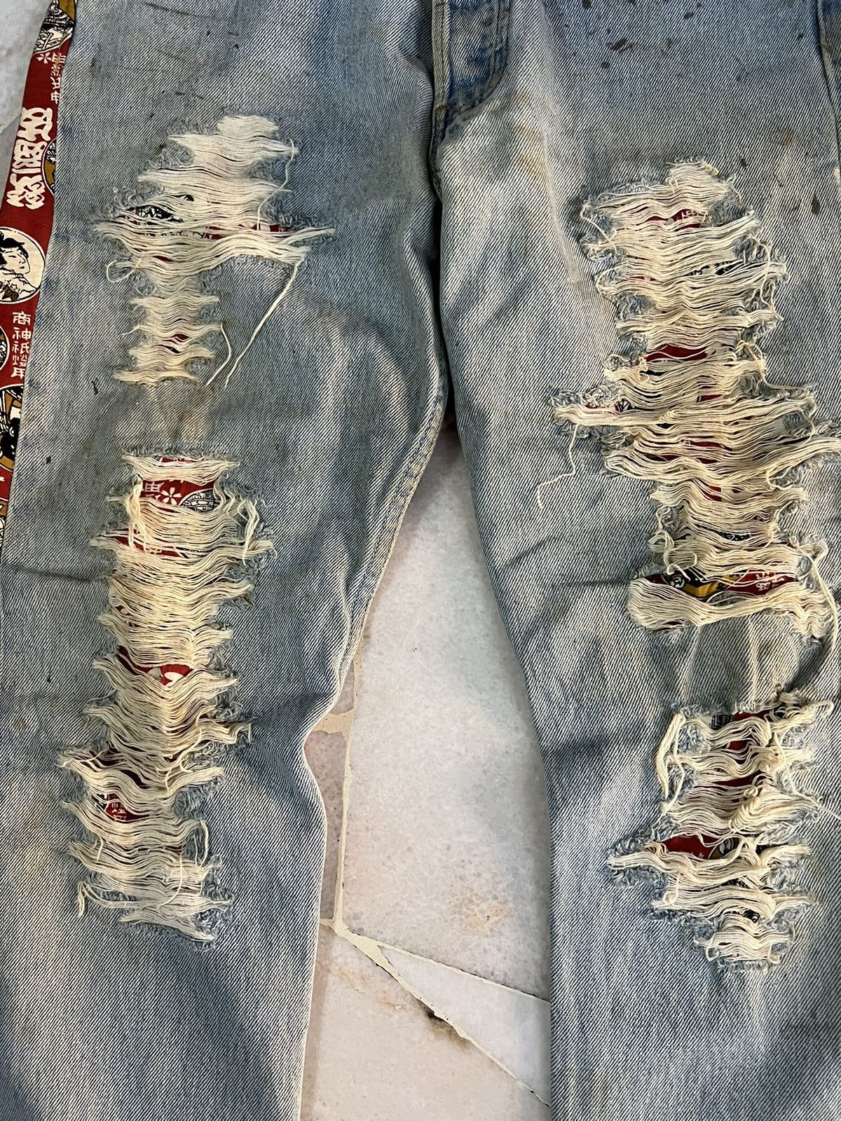 If Six Was Nine × Levi's LAST DROP 🔥Vintage 90’s Levis 501 Distressed Denim Jeans Size US 30 / EU 46 - 3 Thumbnail