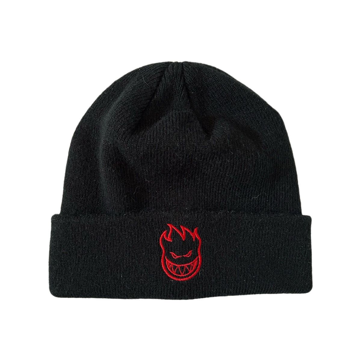 Spitfire Y2K Spitfire Skate Embroidered Logo Black Beanie | Grailed