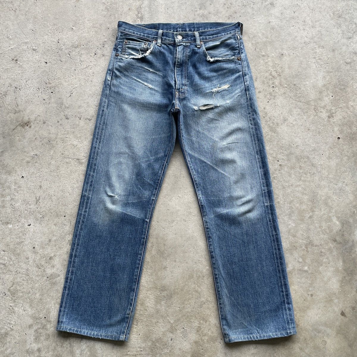 Levi's Vintage Clothing Vintage Levi’s 502 Big E Faded Selvedge Denim Jeans Pants Size US 32 / EU 48 - 1 Thumbnail