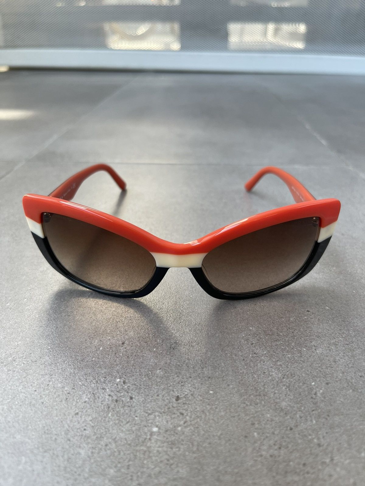Prada Prada SPR 03N DAN-6S1 Black White Red Sunglasses Size ONE SIZE - 3 Thumbnail