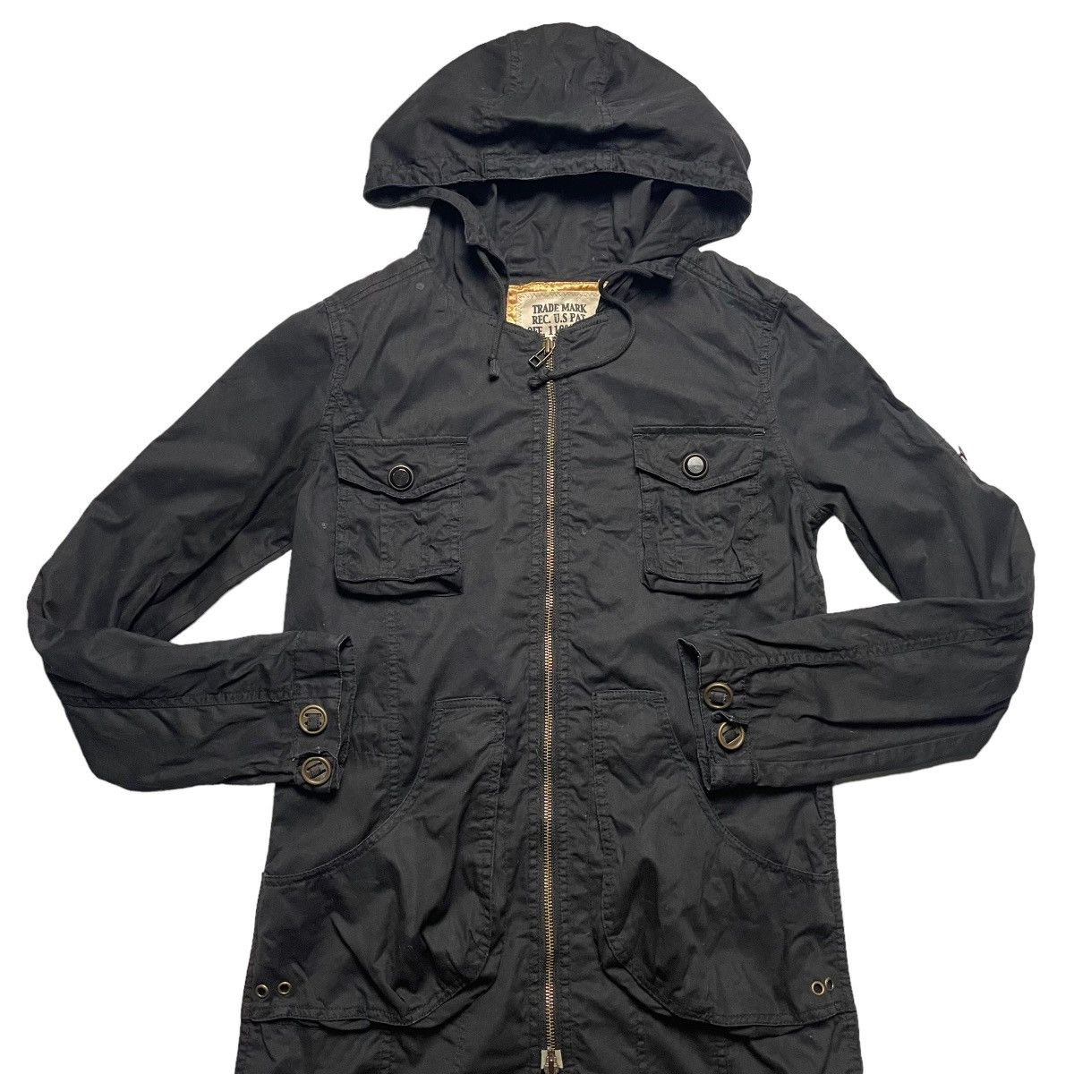 If Six Was Nine VON DUTCH MULTIPOCKET PUNK GOTHIC PARKA JACKET Size US M / EU 48-50 / 2 - 4 Thumbnail