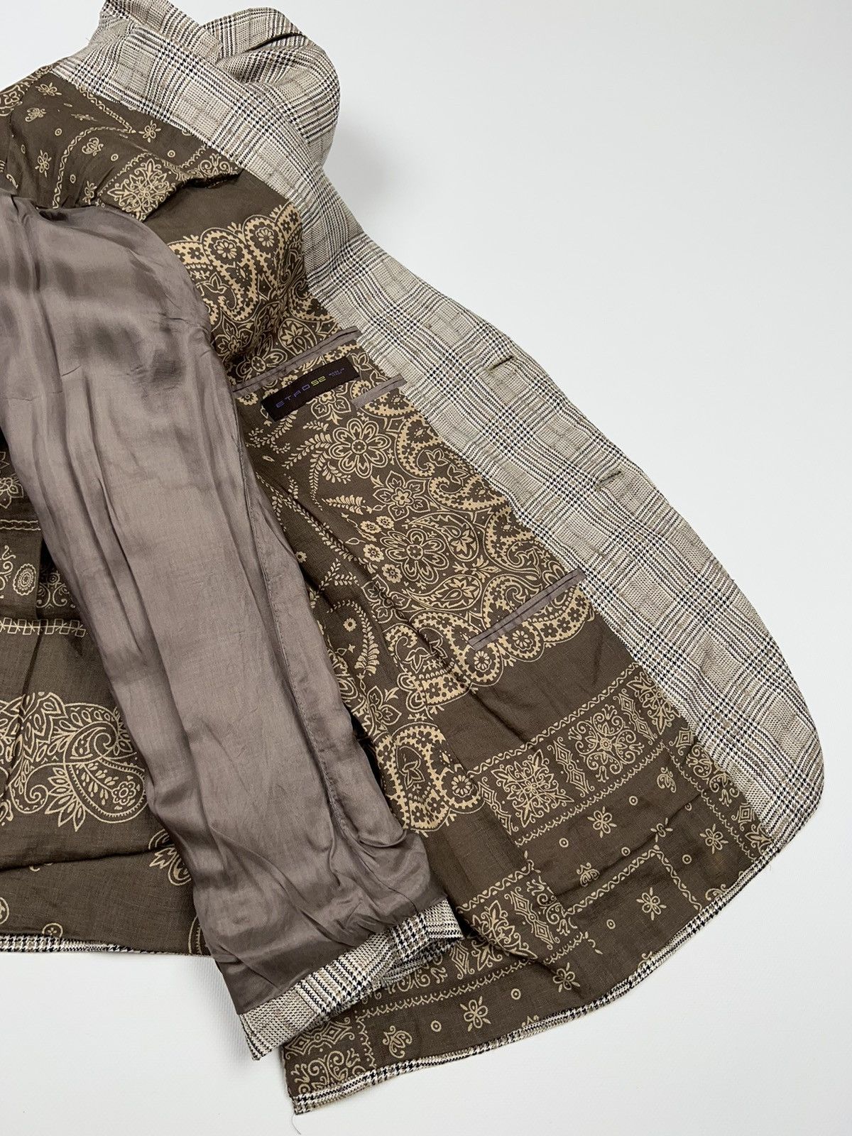 Etro Etro Linen Bandana Canvas Blazer Jacket Size 42R - 17 Thumbnail
